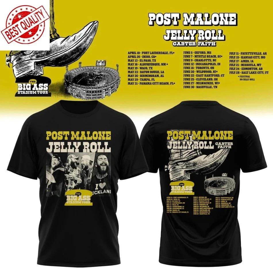 Футболка P.Malone x JellyRoll The 2 BIG ASS Stadium Tour 2026 Edition