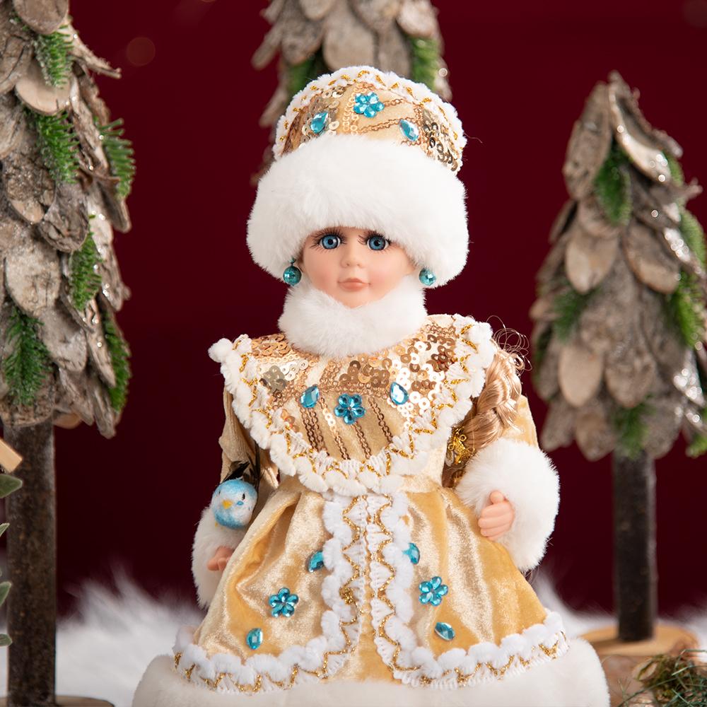 Рождественская кукла, украшения стола, серебряная одежда, великолепная русская детская кукла Снегурочки Навидад Ноэль для рождественского декора