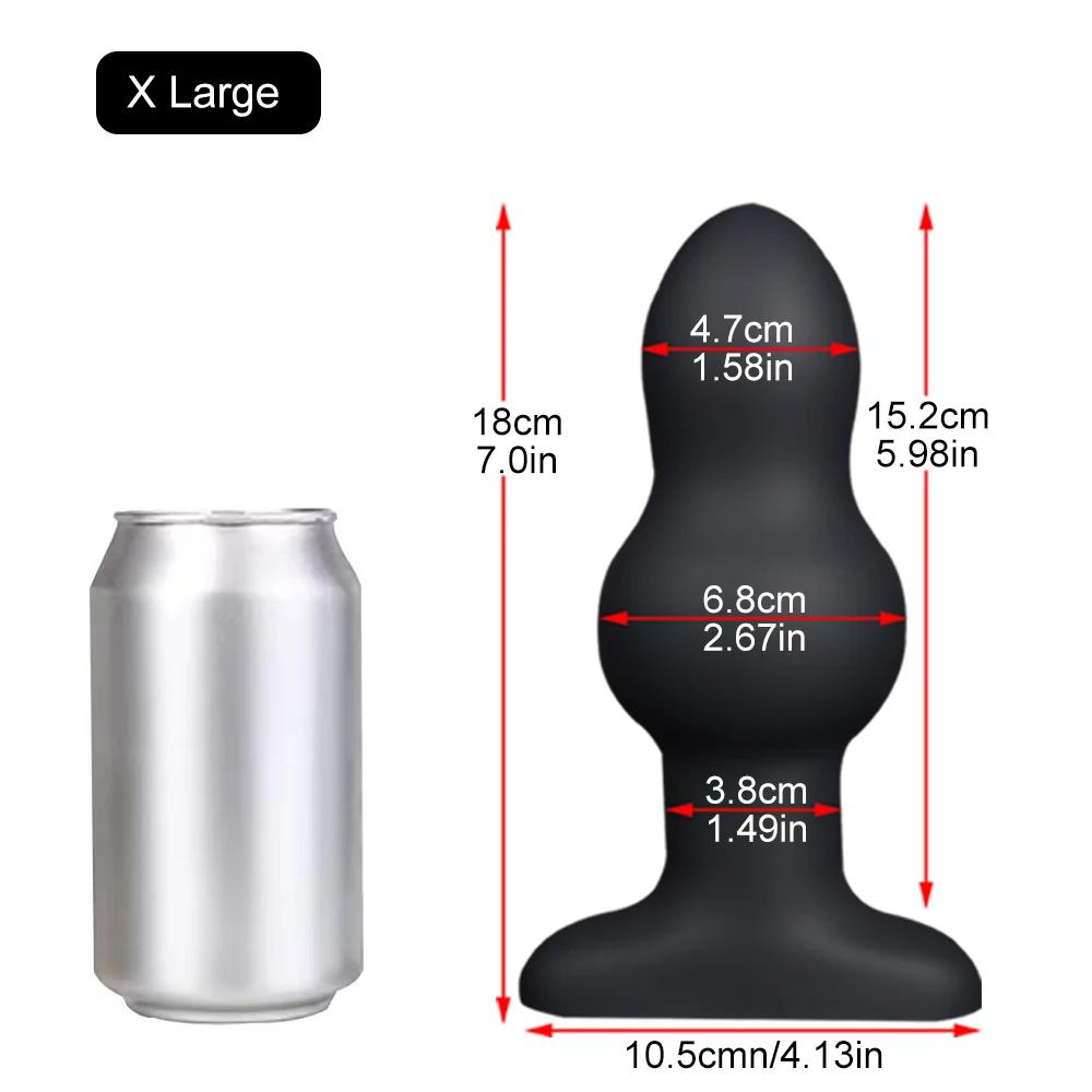 S-XL Огромная анальная пробка Игрушки для взрослых для женщин Анальные дилдо Жидкий силикон Мягкая анальная пробка Массаж точки G/простаты Анальная дилатация БДСМ