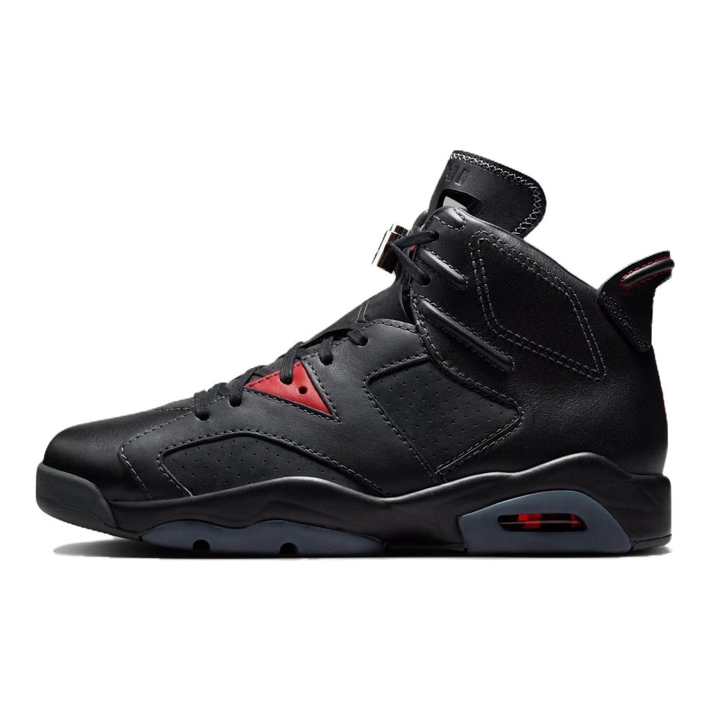 Jordan Air Jordan 6 Нескользящие Устойчивые к истиранию Средние Винтажные Баскетбольные Кроссовки Унисекс Черные II6558-001