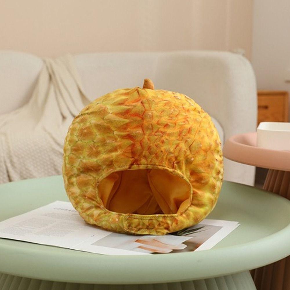 Soft Comfortable Durian Plush Hat Cartoon Durian Photo Hat Simulation Fruit Hat Themed Event
