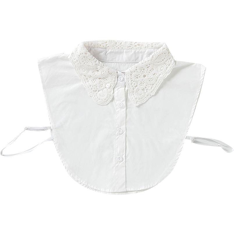 2023 Lace Fake Collar Women Blouse False Collar Ladies White Lapel Detachable Collar Female Decorative Removable Sweater Collar