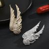 Wings Flying Together Elegant Luxury Brooch Full Of Zircon Brooch Copper Plated With Real Gold
