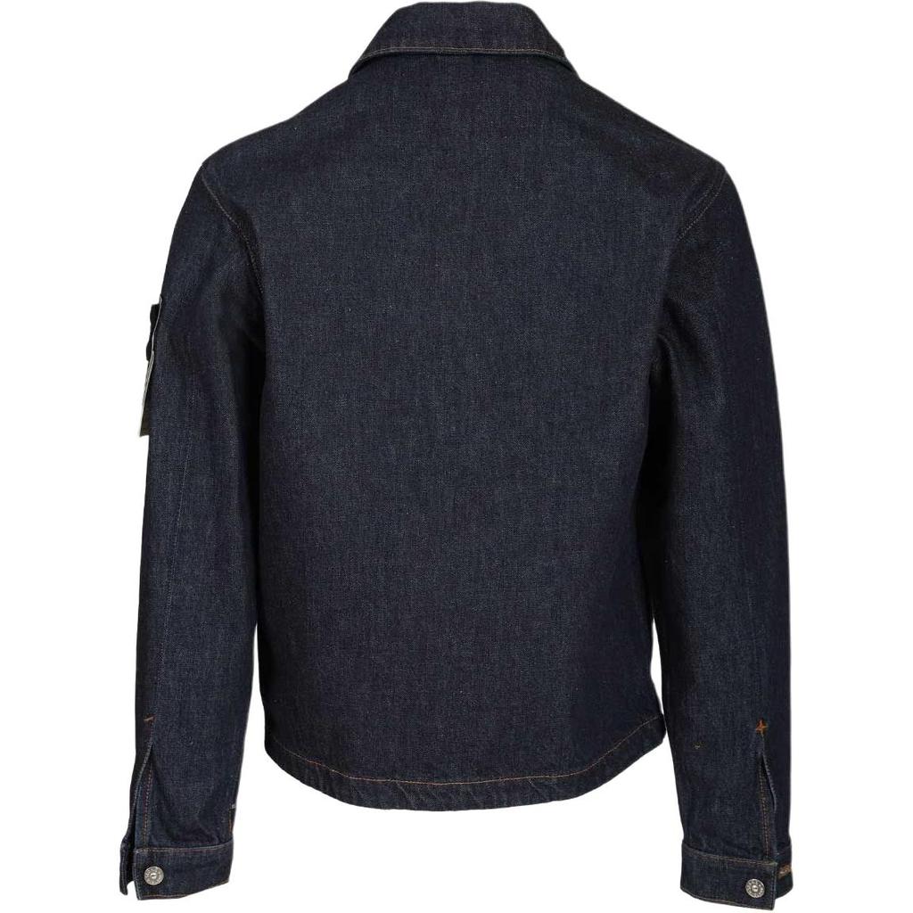 Stone Island FW25 Denim Research Series Solid Color Single-Breasted Long Sleeve Denim Jacket Men jackets K2S15Q100027S00J7-VJ201