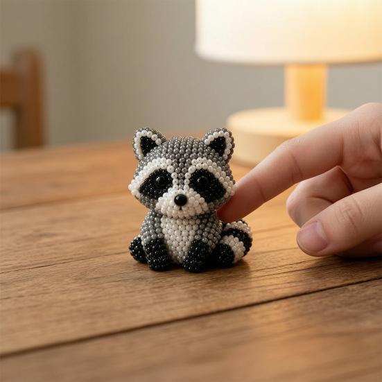 DIY Animal Beading Kit Tiny 3D Beaded Animal Craft Set Cute Animal Bead