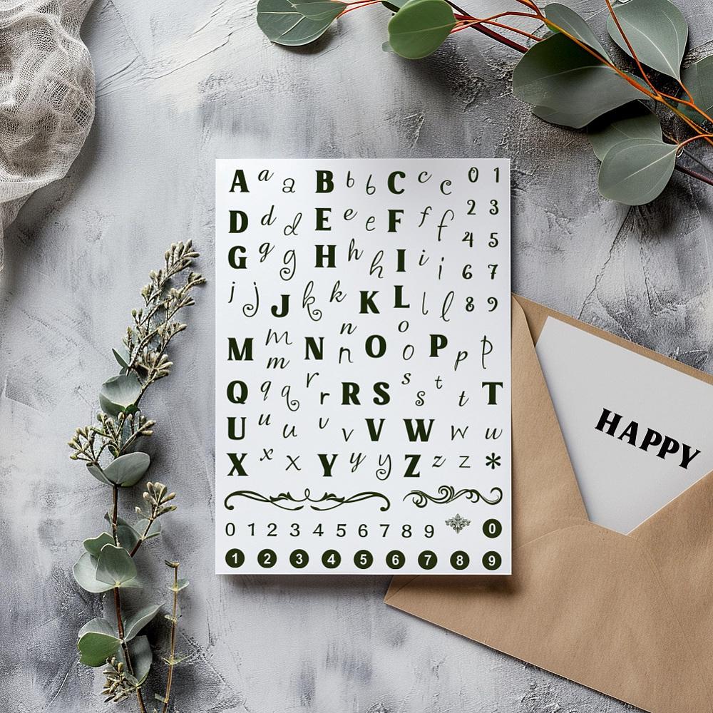 PVC Stamps for DIY Scrapbooking Photo Album Decorative Cards Making Stamp Sheets Film Frame Letter 21x14.8x0.3cm