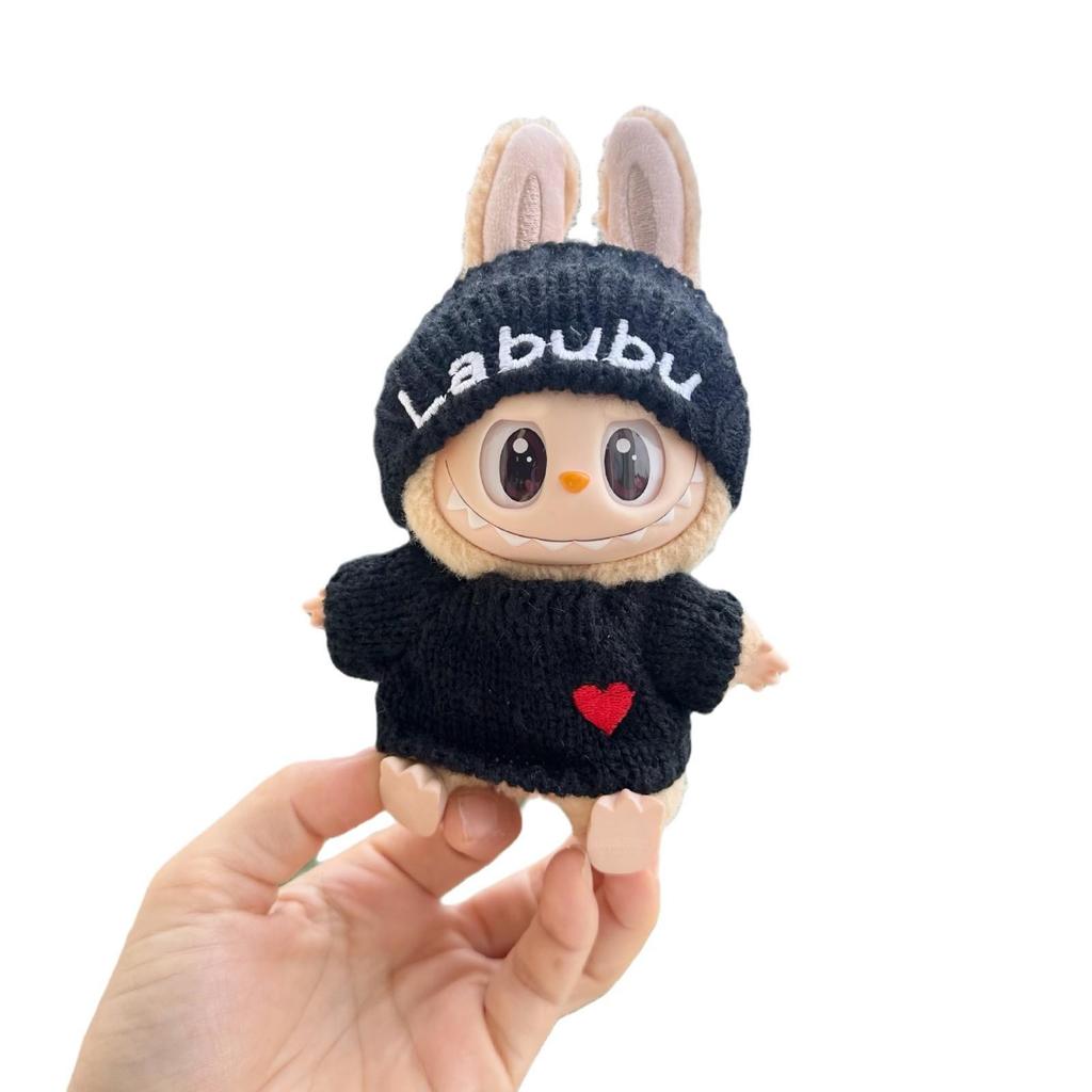 17cm Labubu Doll Clothes Fashion Clothes Hoodies Doll Clothes Color Match Hoodies Dolls Accessories