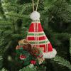Christmas Tree Ornaments Buffalo Plaid Stocking Sweater Hat Hanging Decoration for Holiday Tree Home Decor