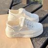 Cloud White Shoes Summer Girls with Skirts Versatile Niche Design Breathable Canvas Casual Shoes