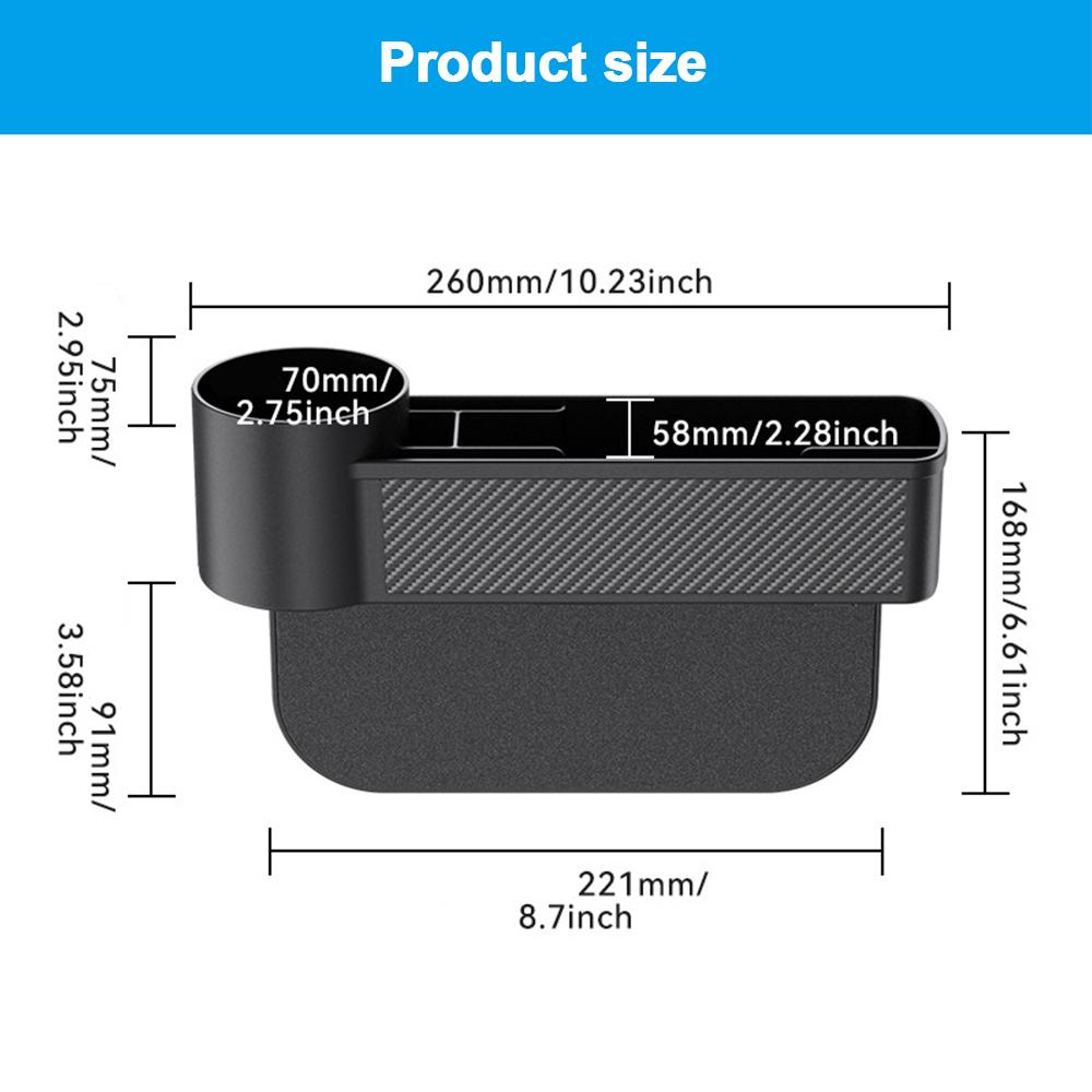 1 шт. Карман-органайзер для автомобильного сиденья Универсальный органайзер для щели между сиденьями автомобиля Водонепроницаемая сумка для хранения Многофункциональный органайзер для боковой щели автомобильного сиденья