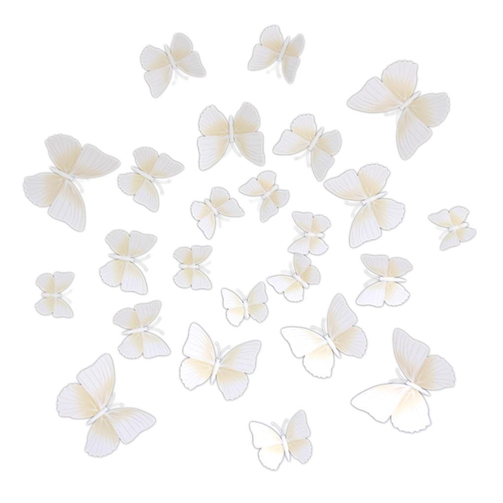 12pcs 3D Lifelike Brooch Butterfly Curtain Decor Wedding Decoration Refrigerator Ornaments