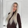 BLONDE UNICORN Длинный синтетический прямой платиновый парик с омбре для женщин, косплей, волосы высокой плотности, термостойкие