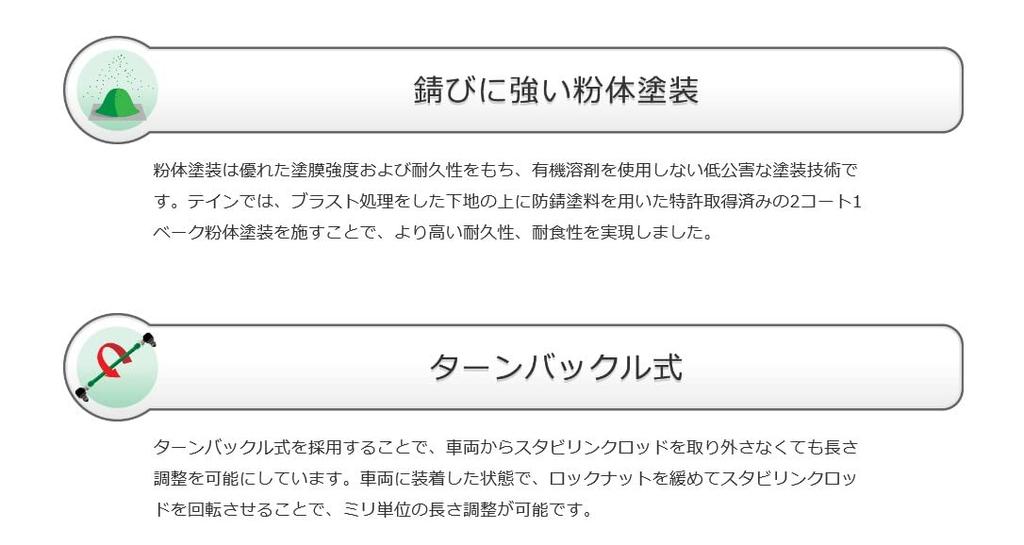 Регулируемая тяга стабилизатора TEIN (зеленый) SPS23-R5914