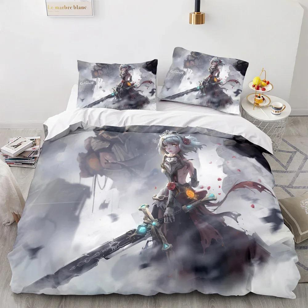 Anime Duvet Cover Pillowcase, Boy and Girl Home Comforter Sets 2/3pcs Bedding Set, Bedroom Decoration Gifts