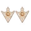 Hollowed Out Triangle Shirt Collar Pin Clothes Decorative Pin  For Business Ceremony Banquet