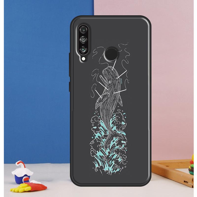 Чехол с китом, рыбой, волной, морем для Huawei Nova Y73 Y72 Y70 Y90 Y60 Y61 Y91 12s 12i 11i 8i 9 10 SE P30 P40 Lite P60 Pro