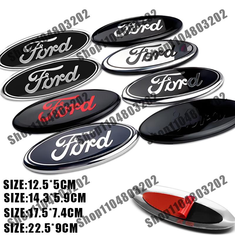 fsbn3 12.5cm 14.3cm 17.5cm 22.5cm Car Logo Hood Rear Trunk Badge Emblem For Ford Focus mk2 mk3 Fiesta mk7 Ranger Mondeo mk4 S-MAX Kuga