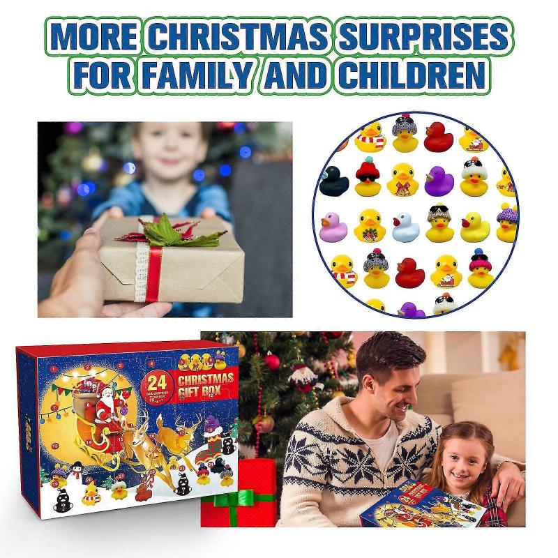 24   Of Christmas Rubber Duck Advent Calendar Christmas Creative Toys Rubber Duck Toy Blind Box