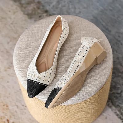 Модная женская обувь на танкетке, вязаная обувь с увеличением высоты, летняя новинка, с острым носком, повседневная обувь-лоферы слипоны, удобная обувь, женская дышащая обувь для ходьбы