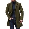 Men's Woolen Coat Mid-length Windbreaker Coat
