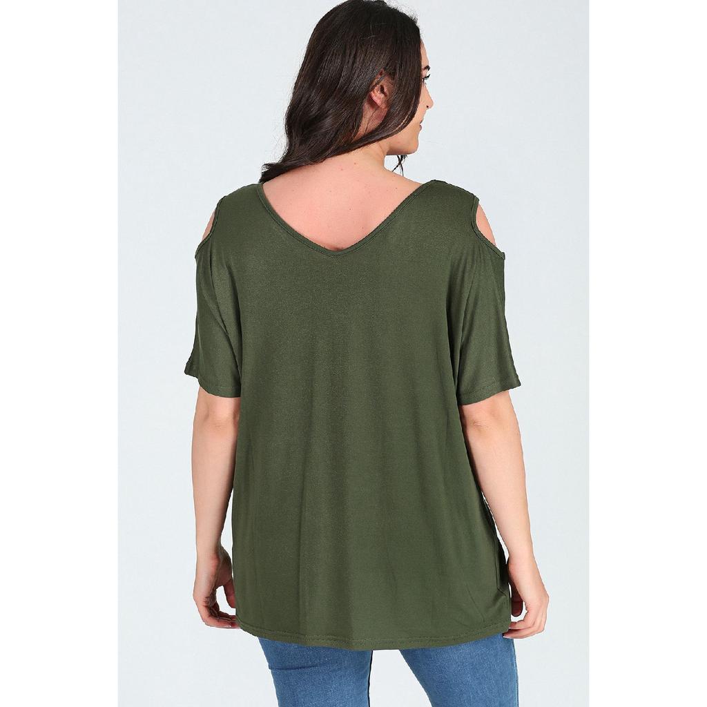 Женская блузка с короткими рукавами и V-образным вырезом M9142
