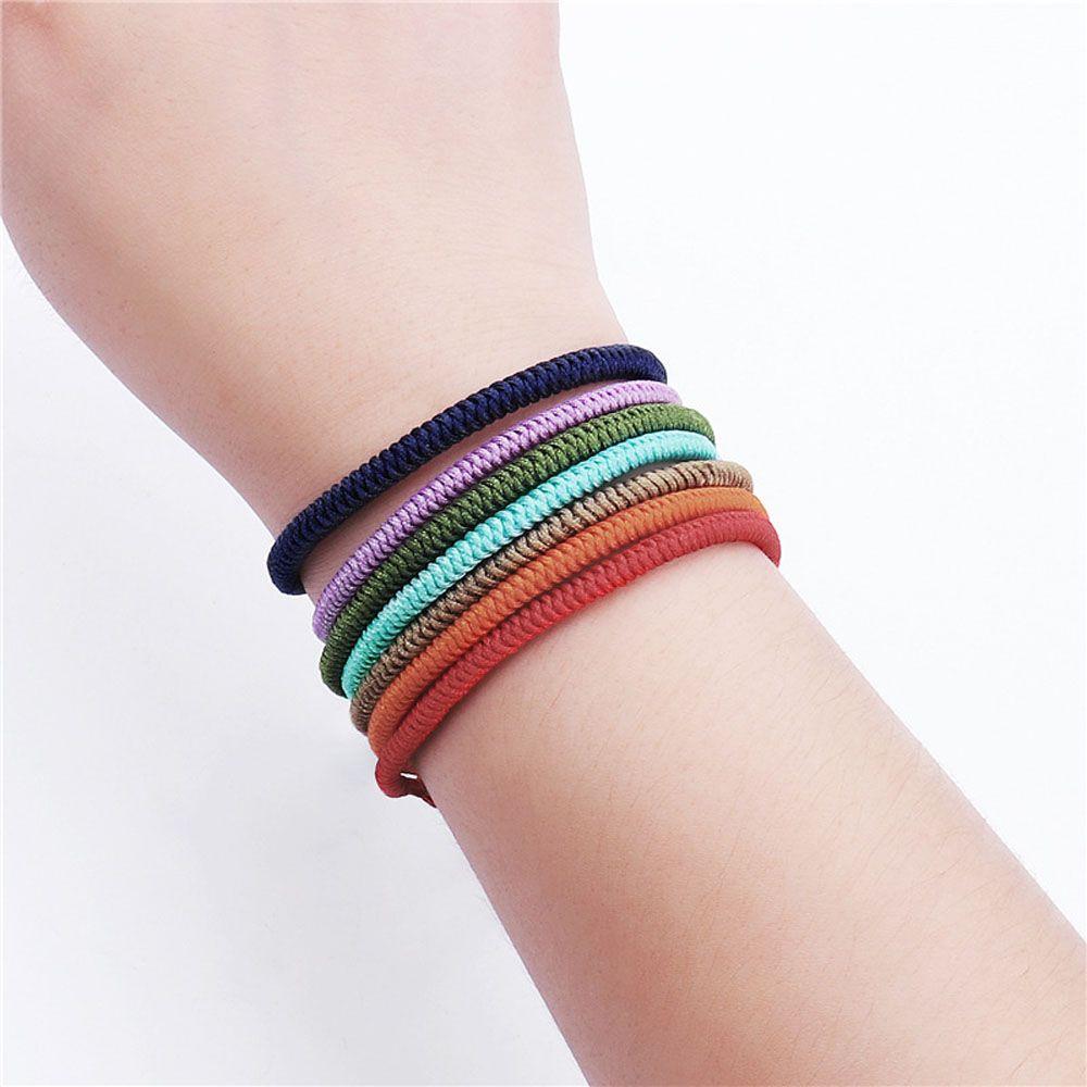 Lucky Women Knots Gifts For Lovers Adjustable Buddhist Bangles Accessories Jewelry Rope Bracelets
