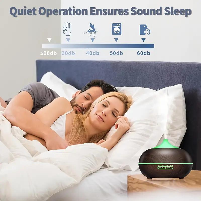 Essential Oil Diffuser 18.6oz, Ultrasonic Aromatherapy Diffuser Mist Humidifiers, Humidifier With 8 Color Lights, 4 Timer Settin