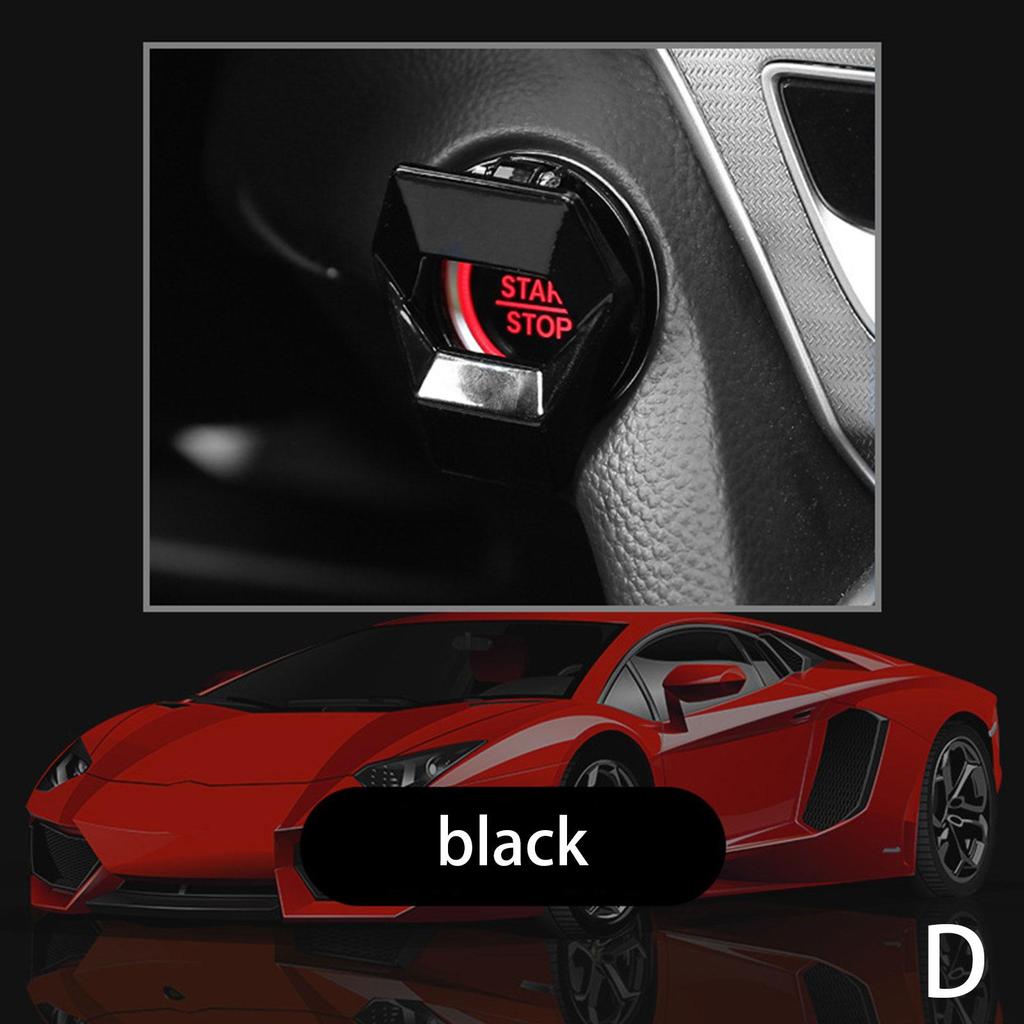 Car Interior One-Key Start Ignition Engine Stop Push Switch Button Protective Cover Sticky Cover Car Interior Decoration