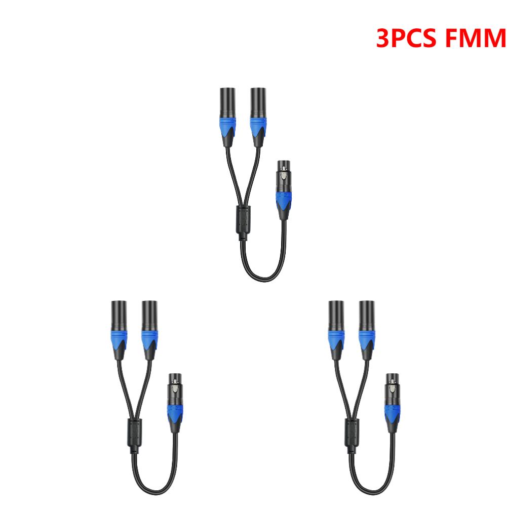1-5pcs 50cm Female To 2 Male XLR Y Cable Microphone Splitter Cord Audio Micphone Cable Adapter for Amplifier Microphone Mixer