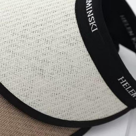 Женская летняя шляпа от солнца, пустой купол с большими полями, пляжная шляпа от солнца, повязка на голову, дизайнерская солнцезащитная шляпа, модный аксессуар