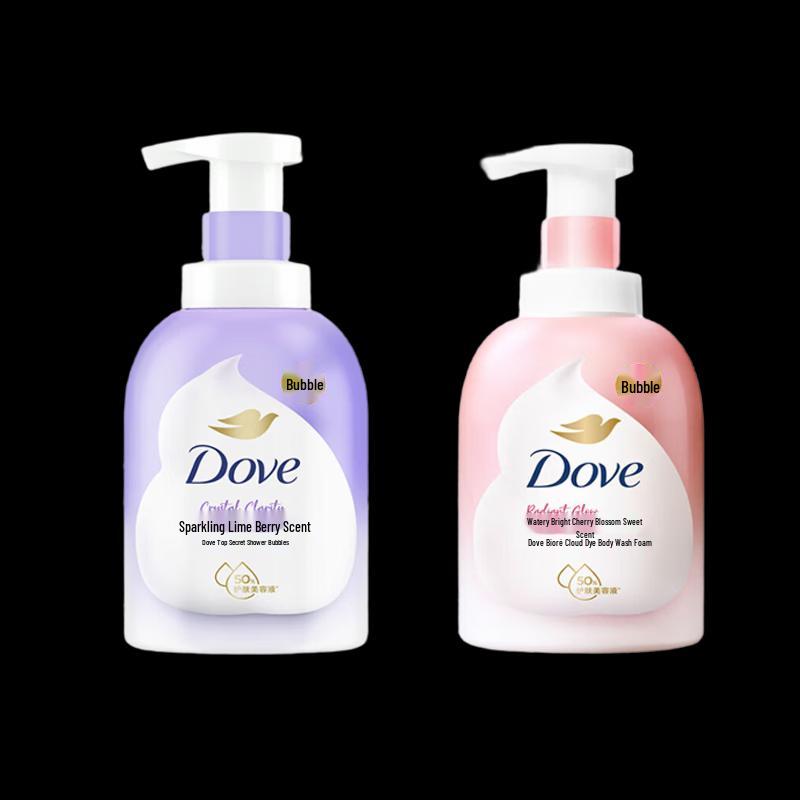 Dove Cherry Blossom & Lime Gentle Moisturizing Body Wash Foam Set