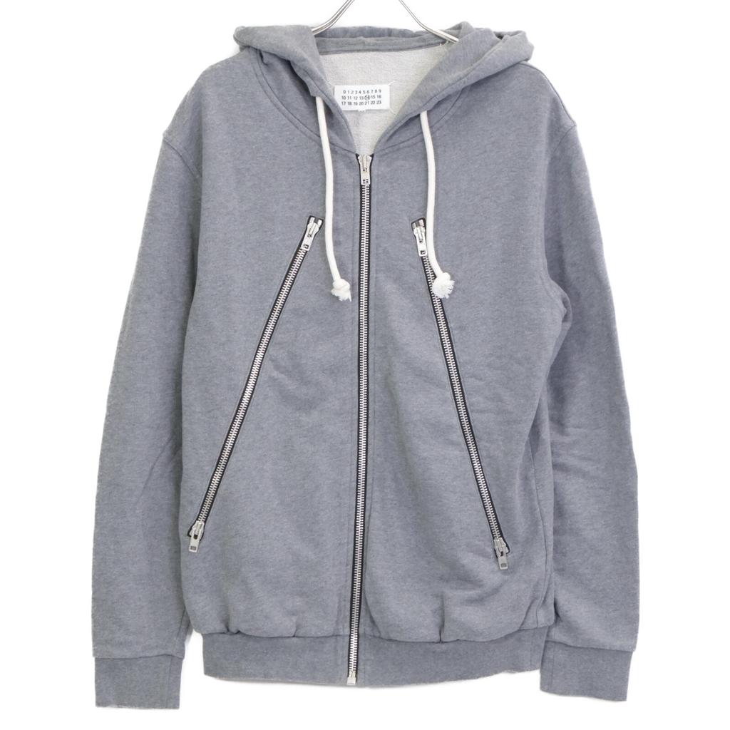Maison Margiela S50GU0071 2018 Серая толстовка на молнии в форме восьмерки 5 ZIP HODDIE топы 44 серыйПодержанный
