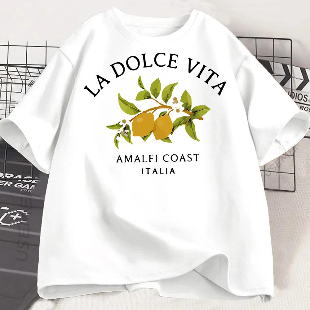 Korean Version Retro Minimalist Printed Summer Tshirt Casual Loose Couple Thin Short Sleeves Unisex Clothing Graphic T Shirts