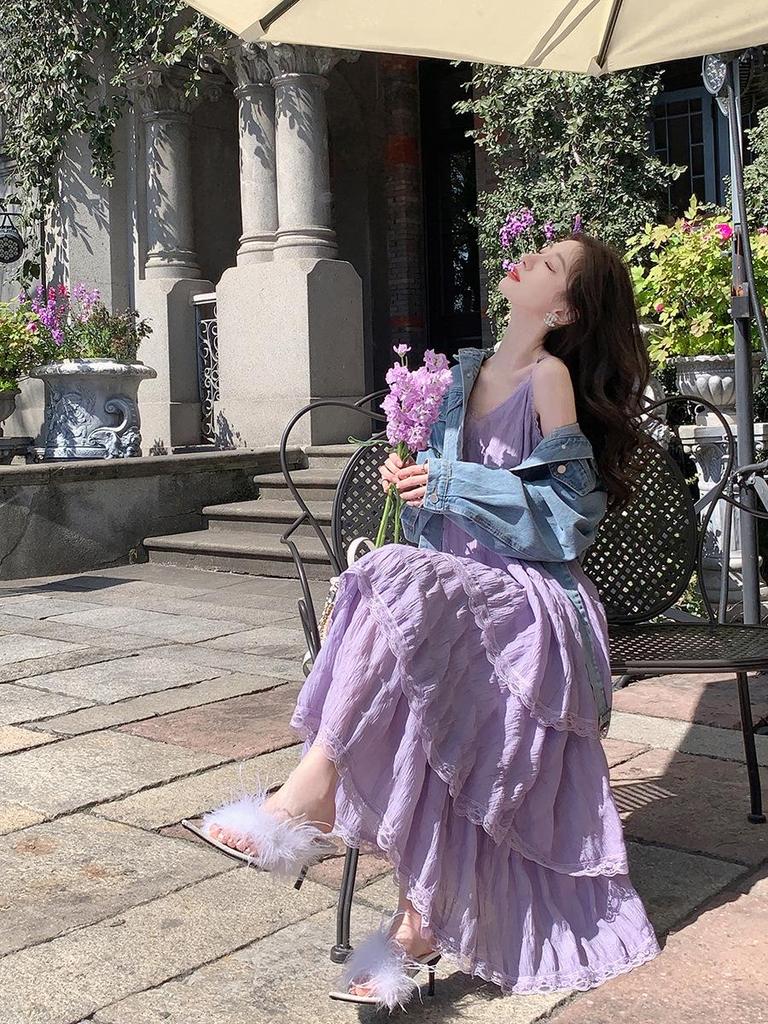 Элегантное летнее пляжное платье Pure Desire: Женский милый драпированный стиль с бретелями для приморского отдыха