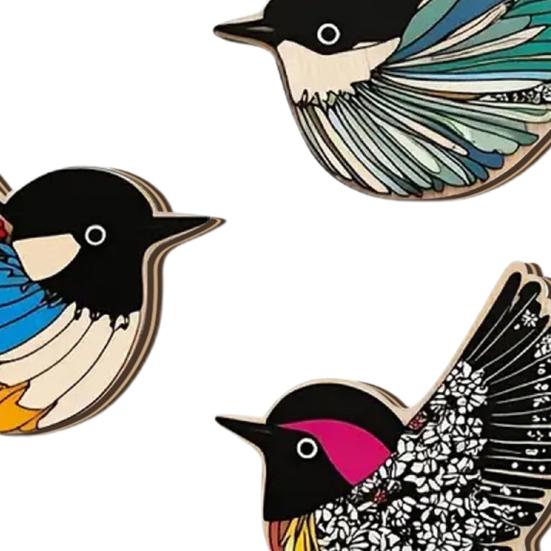 3 шт./набор Деревянные птицы Настенное искусство Рустикальные украшения летающих птиц Современный скандинавский декор стен для фермерского дома, дома, офиса