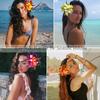 Simulated Orchid Hair Clip Lightweight Bohemian Side Hair Claw for Women Casual Beach Resort Daily Wear Gift