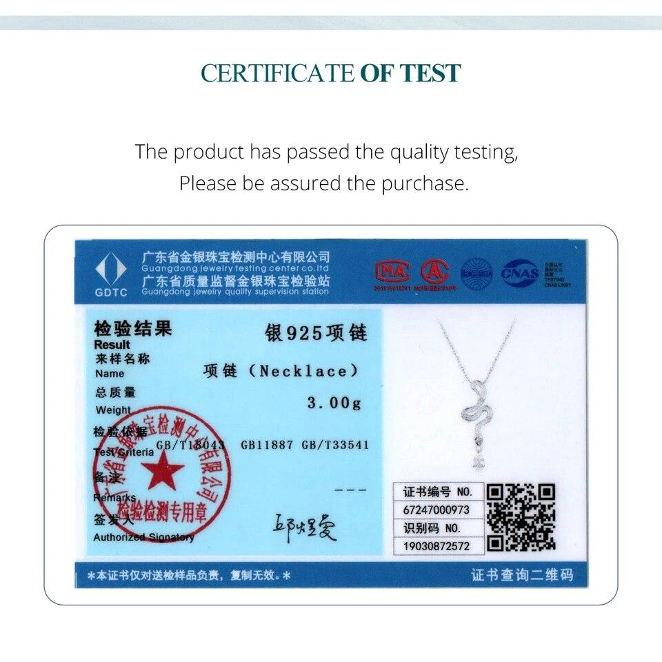 BAMOER 925 пробы серебро кулон в виде змеи, ожерелье с подвеской в ​​форме змеи для женщин, регулируемое звено цепи, ювелирные изделия, подарок на вечеринку