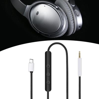 Надежный кабель USB C для гарнитур QC25/QC35/QC35II/QC45/NC700/Y40/Y45/Y50, кабель Type C на 2,5 мм со встроенным микрофоном