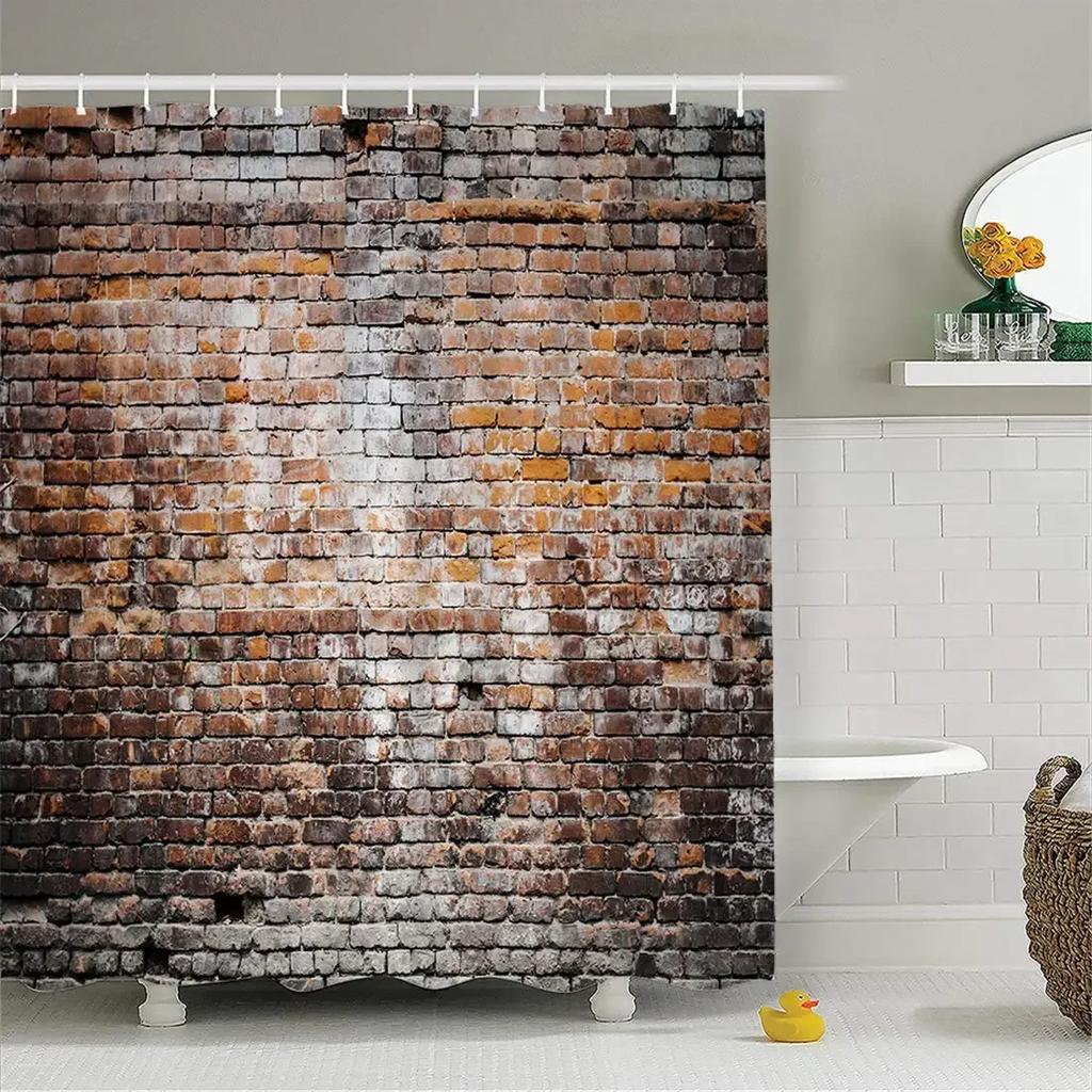 Secret Passage To Magic School Shower Curtain Brick Wall Bathroom Decoration Polyester Waterproof Fabric Bathroom Curtains Sets