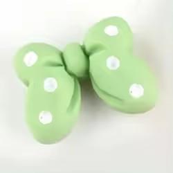 Hot Sale Kids Hair Ornament Accessory Lovely Flat Back Dot Bow Knot Cabochon Craft Made of Resin Souvenir Use Artificial Style