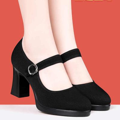 Ципао подиумные туфли на мягкой подошве новая рабочая обувь для квадратных танцев на высоком каблуке не устают мама старые пекинские тканевые туфли