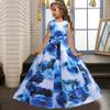Платье с цветочным принтом для девочек, детское платье принцессы для девочек, платье для девочек на день рождения