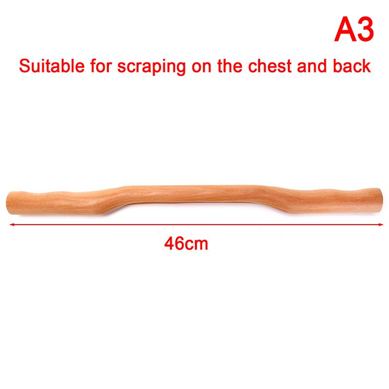 Натуральная деревянная бамбуковая палочка для массажа гуашью, деревянный массажер для шеи, плеч, спины