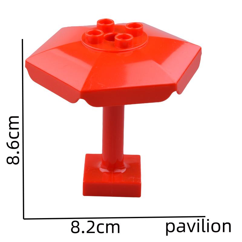 Большие Строительные Блоки Дом Аксессуары Части Крыша Окно Стена Строительство Собирать Кирпичи Образовательные Игрушки Для Детей Подарок