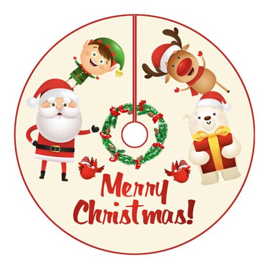 Юбка «Рождественская елка», яркий цвет, простая установка, снежинка, принт лося, круглый большой коврик для рождественской елки, декор