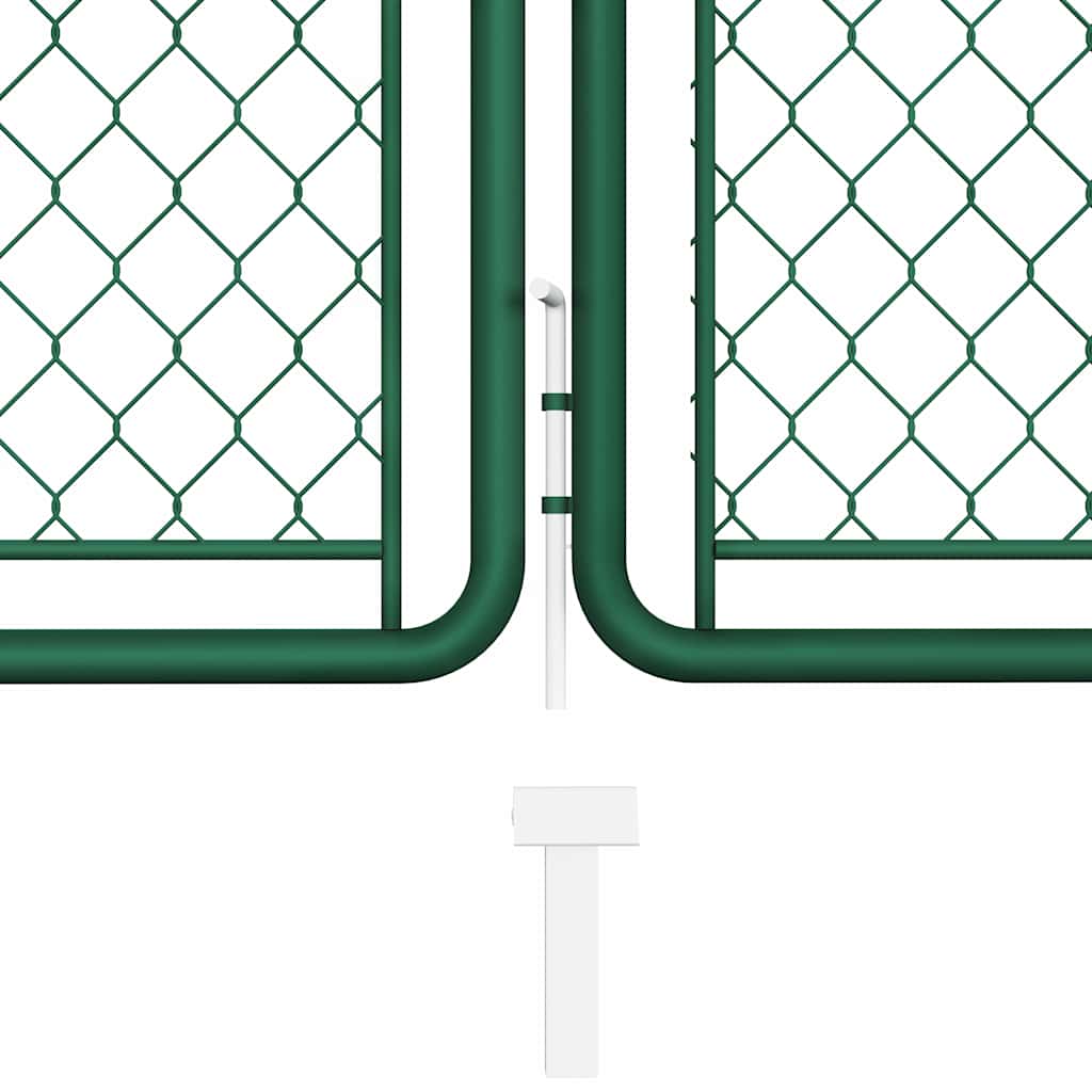 Steel Garden Gate 400 x 100 cm Green
