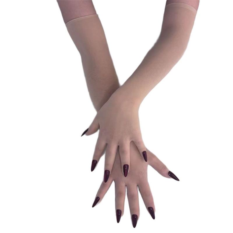 1 пара бесшовных сетчатых перчаток для пальцев, забавные перчатки для косплея, Хэллоуина, клубных танцев, свадебной вечеринки, аксессуары, перчатки для ногтей