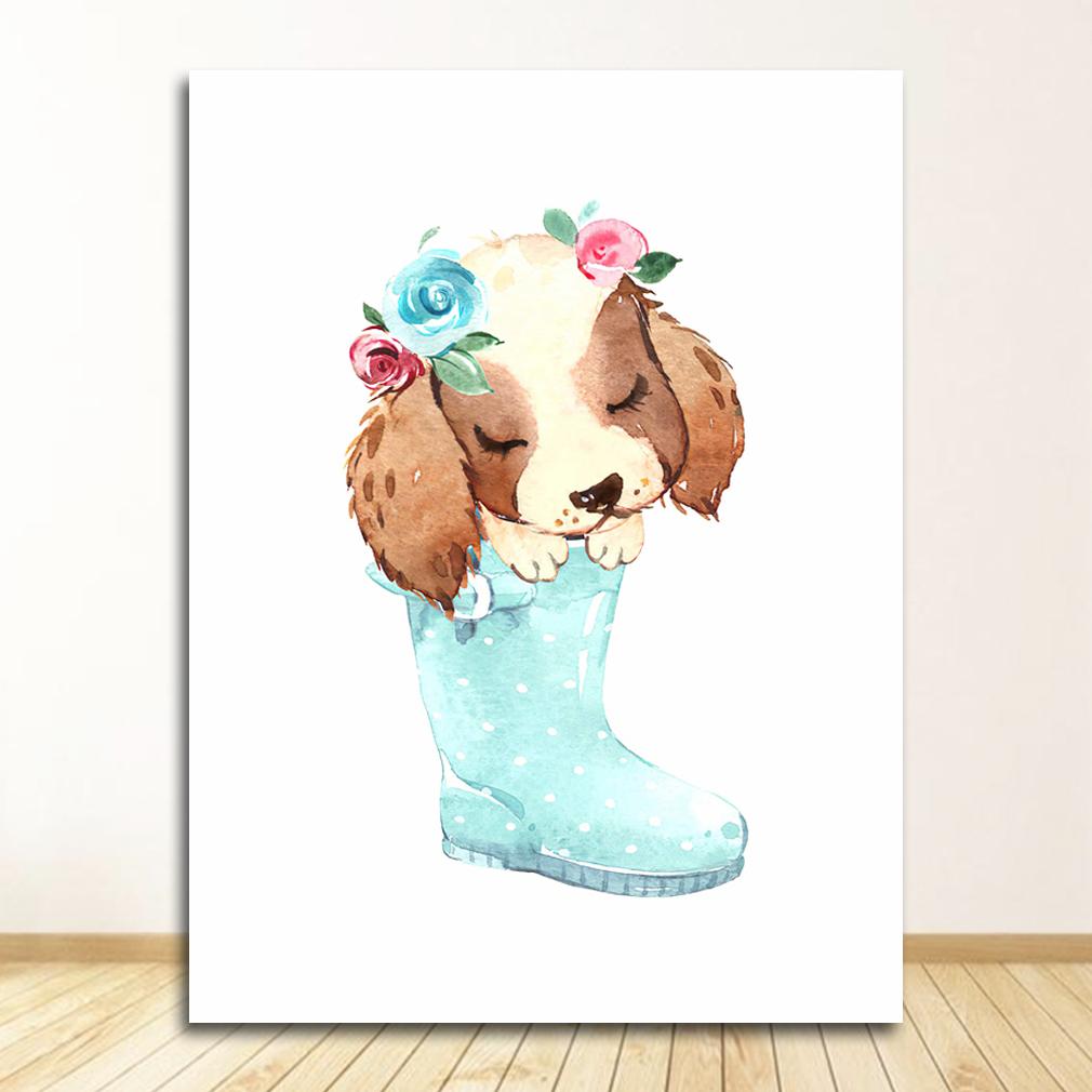 Настенные картины для детской комнаты, декор для детской комнаты, милый зонтик с розами для маленьких девочек, плакаты на скандинавскую тему и принты, настенная живопись на холсте