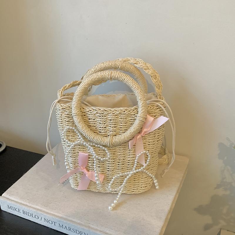 Галстук-бабочка, украшение из бисера, плетеная корзина для овощей ручной работы, сумочка, сумка-ведро, новый стиль для отдыха в сельской местности, побережье