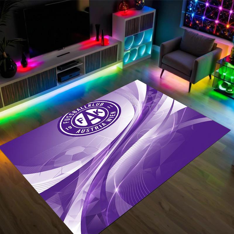 Austria Wien FC Design Crystal Velvet Carpet Cozy Non?Slip Printed Rug For Bedroom Living Room Entrance